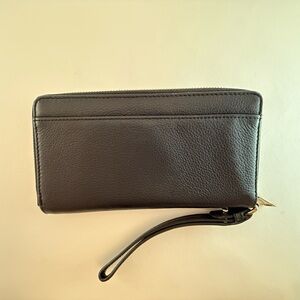 Lodis Black Leather Wallet with Tan Interior